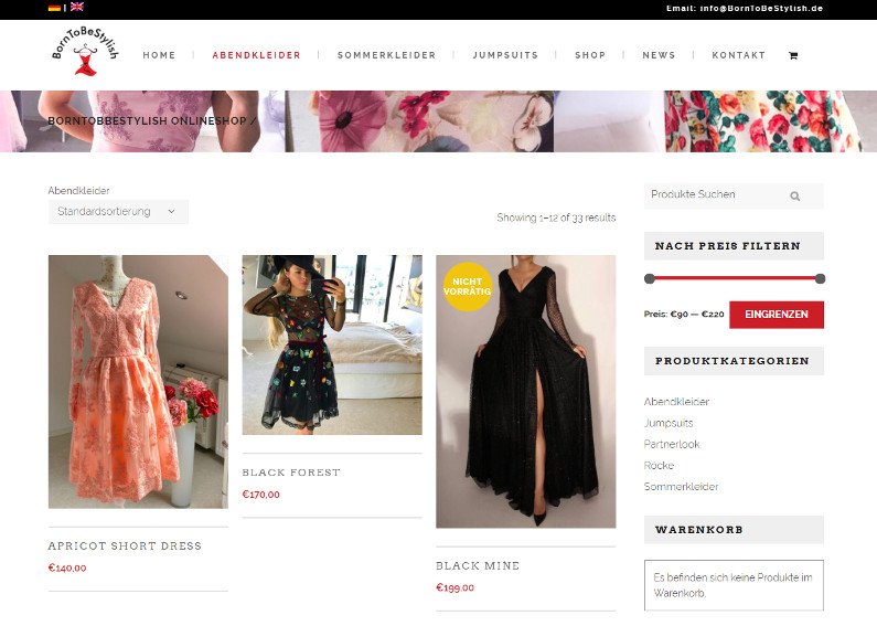 Onlineshop für Kleidung
